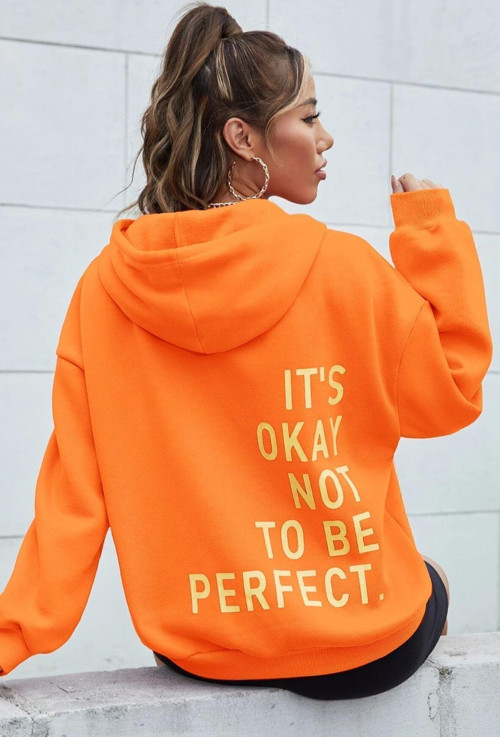 Sırt It's Okay Not To Be Perfect Baskılı Sweatshirt
