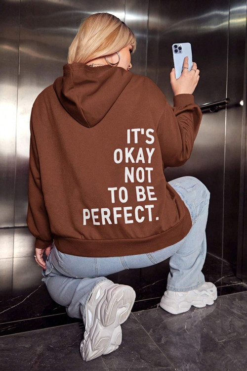 Sırt It's Okay Not To Be Perfect Baskılı Sweatshirt