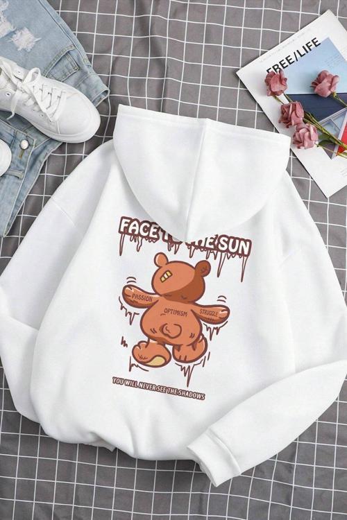 Unisex Face To The Sun Baskılı Sweatshirt