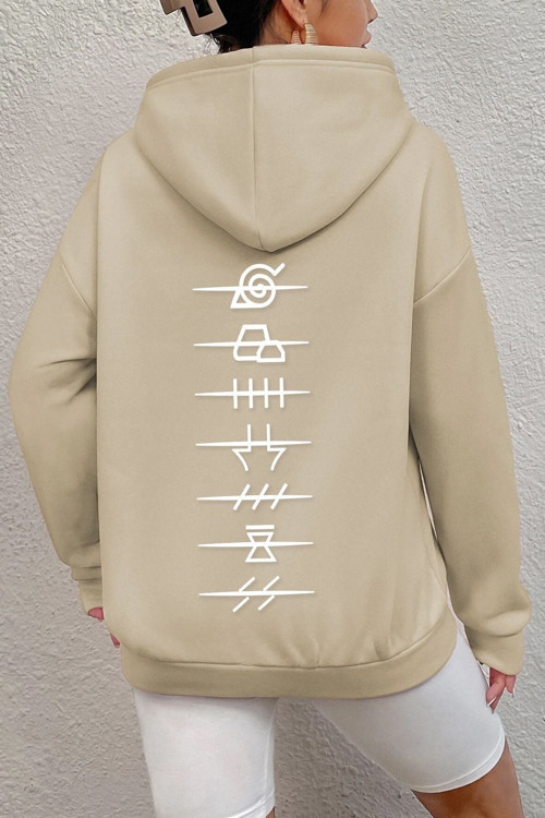 Unisex Ninja Akatsuki Sırt Baskılı Sweatshirt