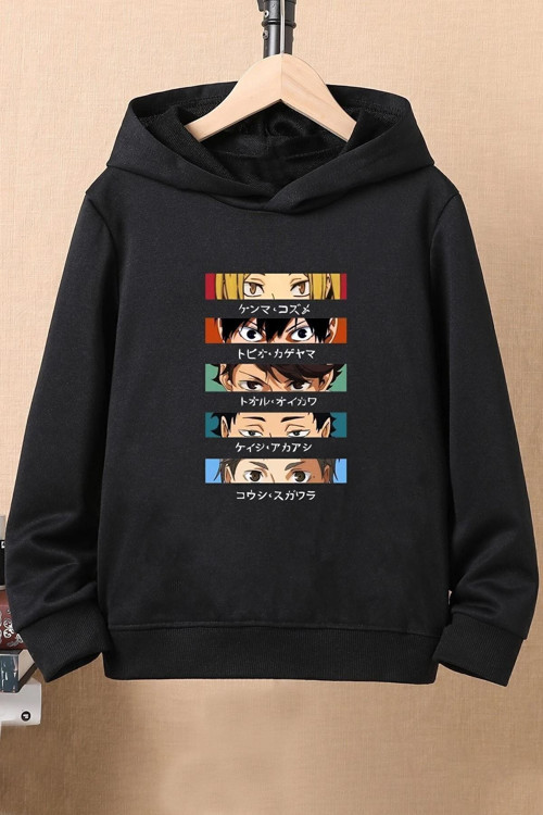 Unisex Cosplay Haikyuu Baskılı Sweatshirt