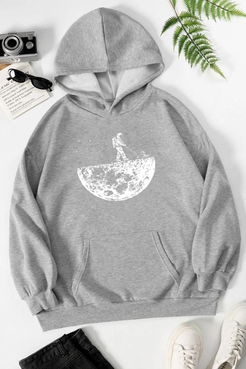 Unisex Uzay Temalı Sweatshirt