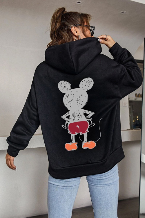 Mouse Sırt Baskılı Sweatshirt
