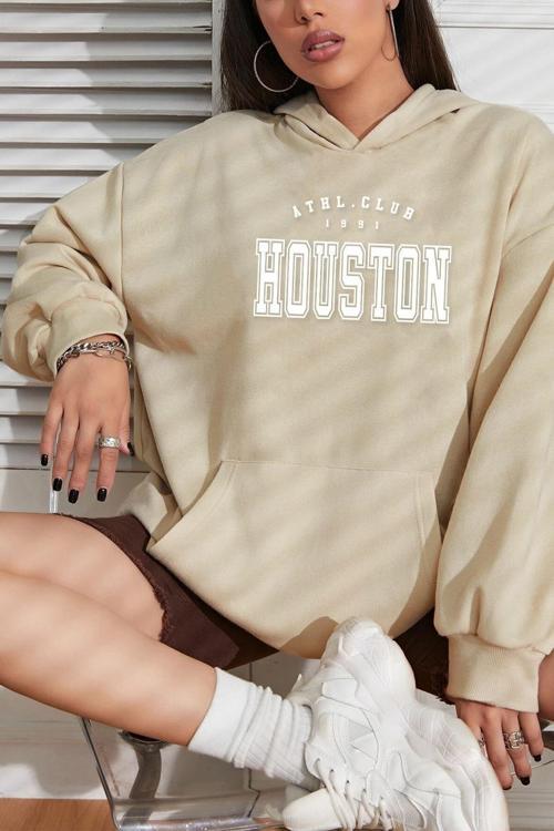 Unisex Houston Baskılı Sweatshirt