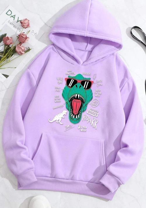 Unisex T - Rex Baskılı Sweatshirt