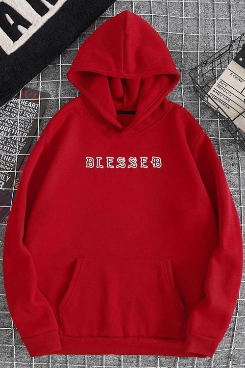 Unisex Blesseb Baskılı Sweatshirt