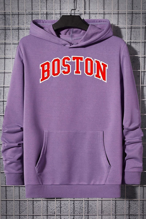 Unisex Boston Baskılı Sweatshirt
