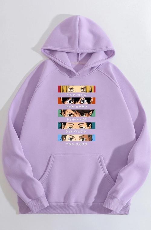Unisex Cosplay Haikyuu Baskılı Sweatshirt