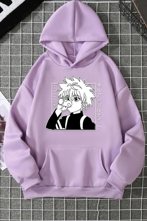Unisex Killua Zoldyck Baskılı Sweatshirt