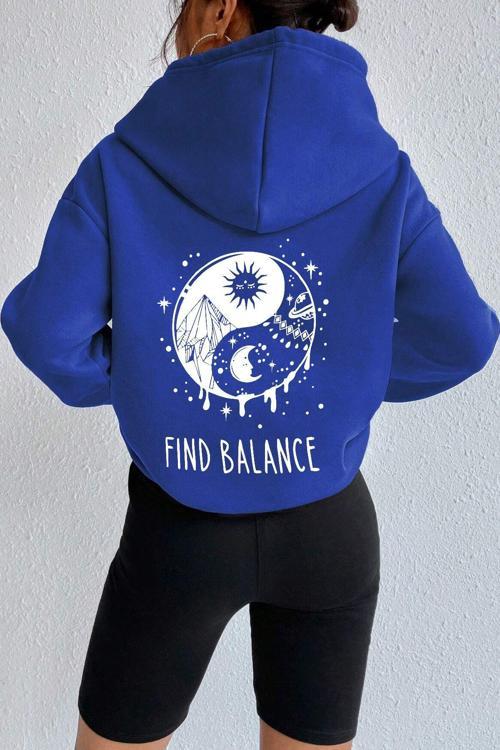 Unisex Yin & Yang Tasarım Sweatshirt
