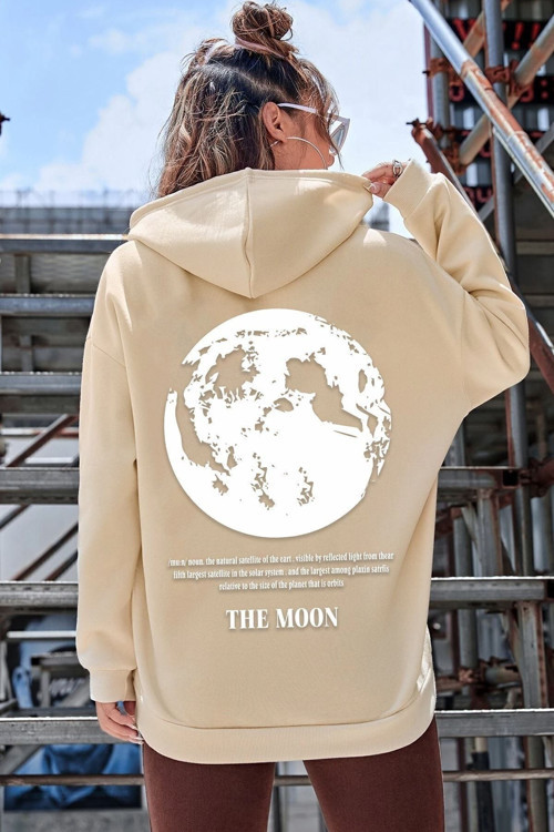 Unisex The Moon Baskılı Sweatshirt