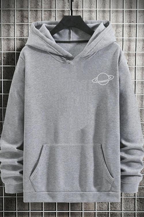 Unisex Saturn Baskılı Sweatshirt