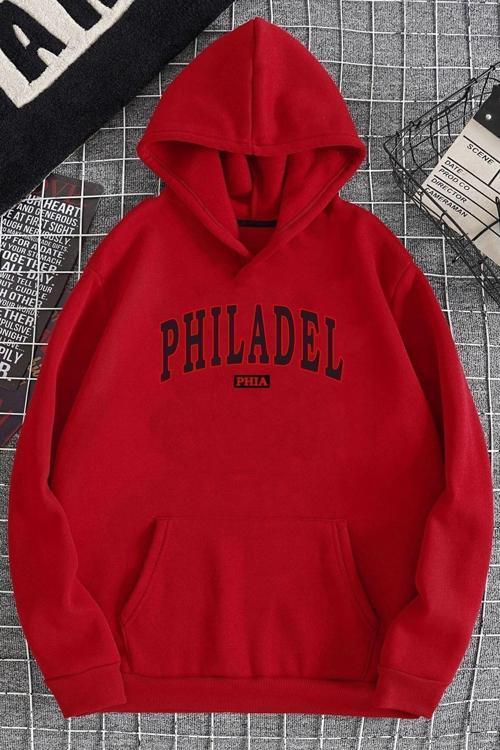 Unisex Philadelphia Baskılı Sweatshirt