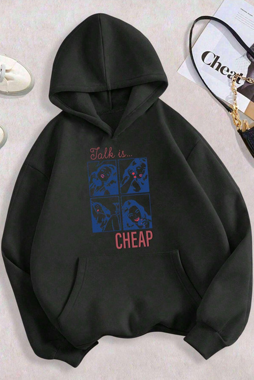 Cheap Baskılı Oversize Sweatshirt
