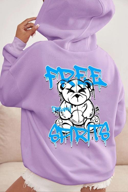 Free Grafiti Sırt Baskılı Sweatshirt