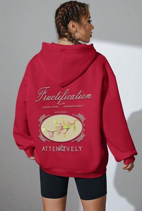 Unisex Oversize Fructification Baskılı Sweatshirt