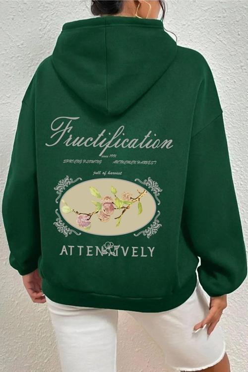 Unisex Oversize Fructification Baskılı Sweatshirt