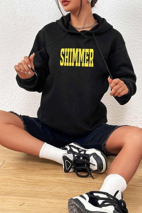 Unisex Oversize Shimmer Baskılı Sweatshirt