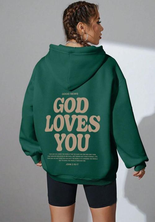 Good Loves You Baskılı Oversize Sweatshirt