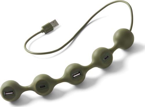 Peas Hub 2 Usb Çoğaltıcı Haki