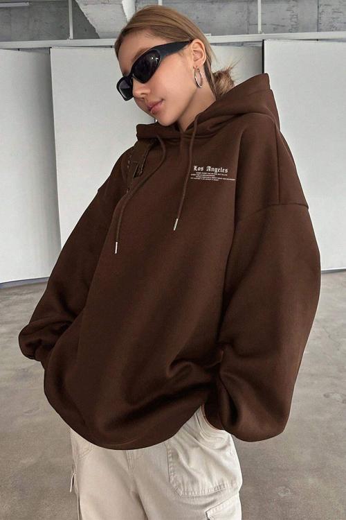 Los Angles Baskılı Sweatshirt