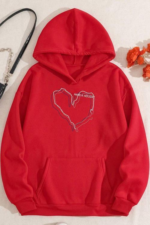 Unisex Oversize Holiday Baskılı Sweatshirt