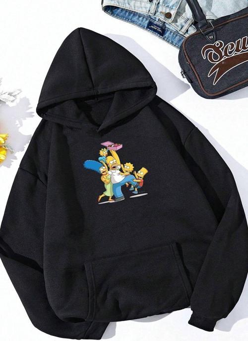 Unisex Oversize Çılgın Aile Baskılı Sweatshirt