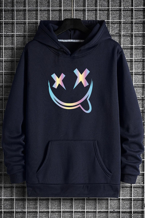 Holoram Smile Baskılı Oversize Sweatshirt