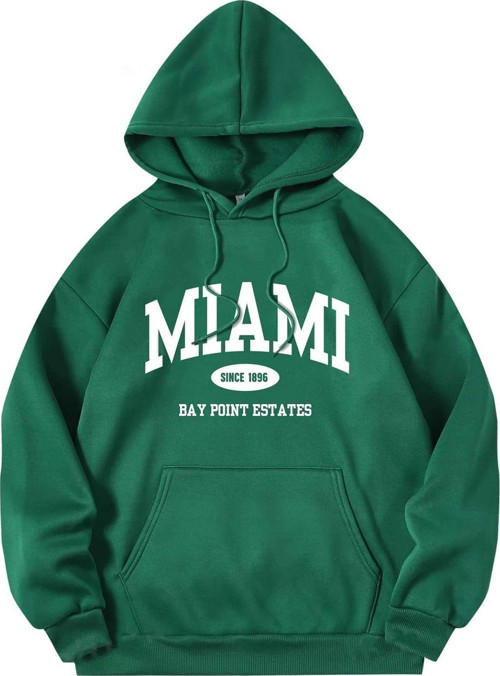 Miami Baskılı Oversize Sweatshirt