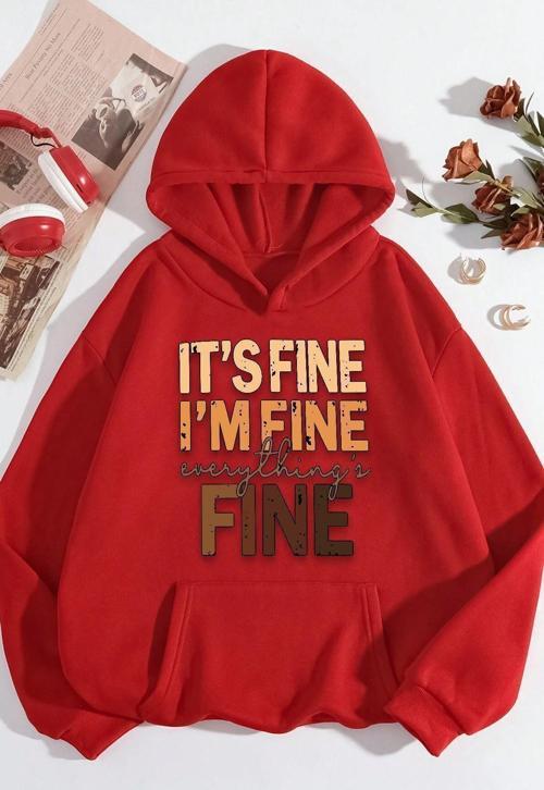 Unisex Oversize Fine Baskılı Sweatshirt