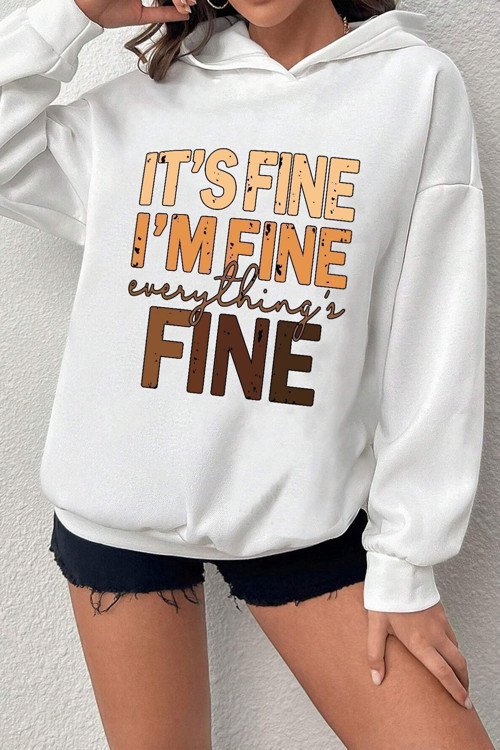 Unisex Oversize Fine Baskılı Sweatshirt