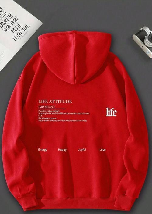 Unisex Oversize Life Baskılı Sweatshirt