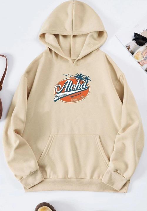 Unisex Aloha Baskılı Sweatshirt