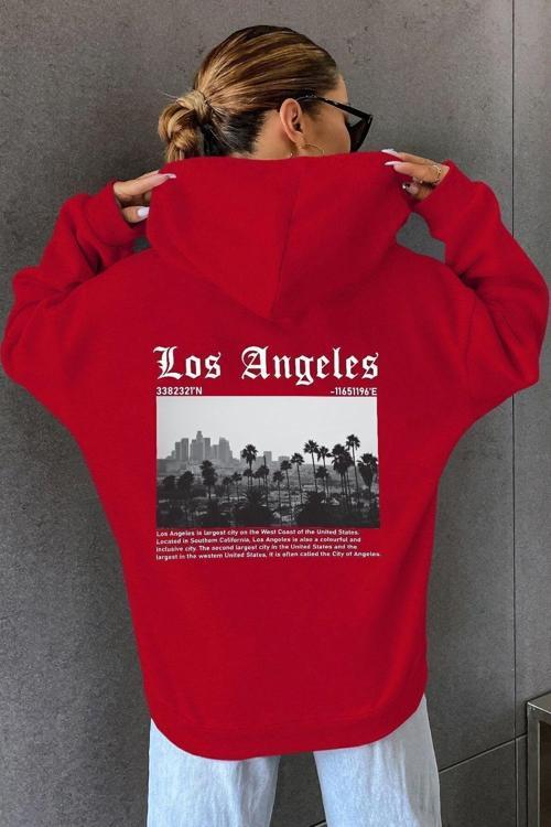 Unisex Los Angles Baskılı Sweatshirt
