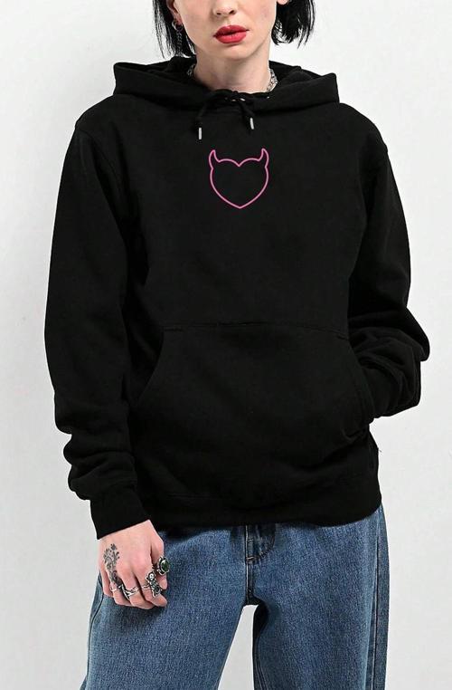 Kalp Baskılı Unisex Oversize Sweatshirt