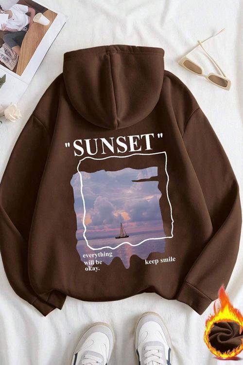 Unisex Sunset Baskılı Sweatshirt