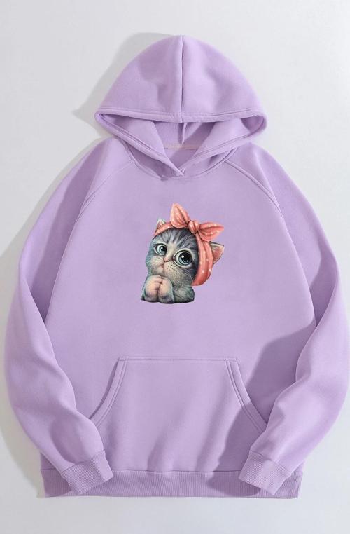 Unisex Sevimli Kedi Sweatshirt