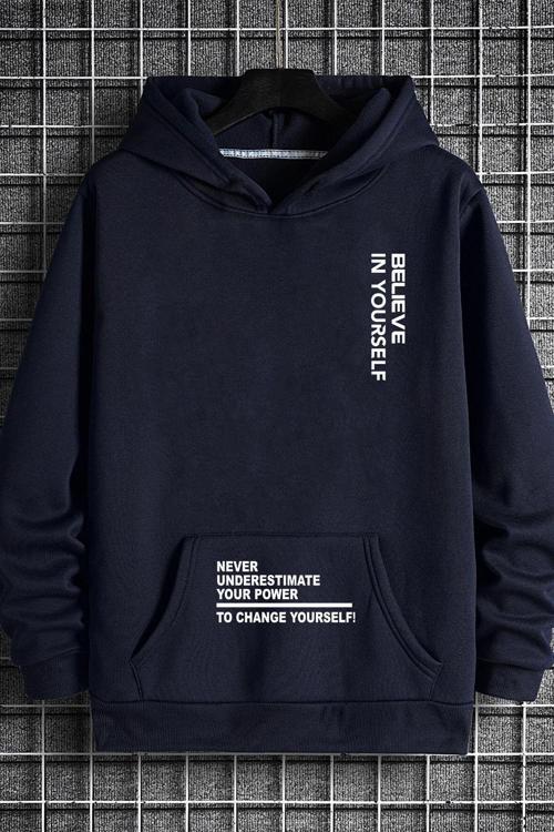 Belive in Yourself Baskılı Oversize Sweatshirt