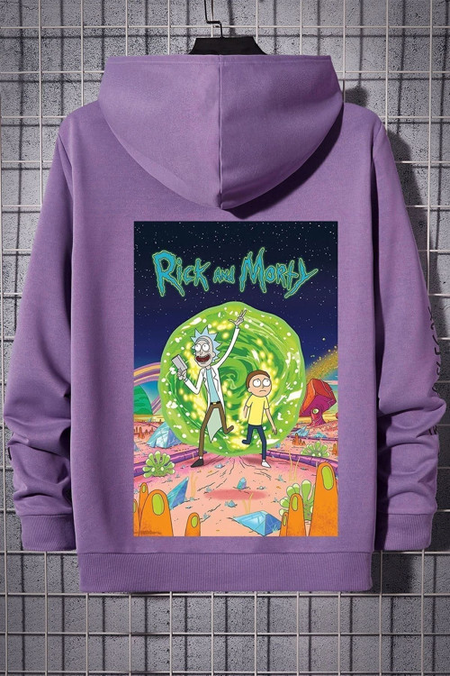 Unisex Rick And Morty Baskılı Sweatshirt
