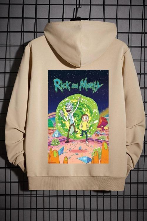 Unisex Rick And Morty Baskılı Sweatshirt