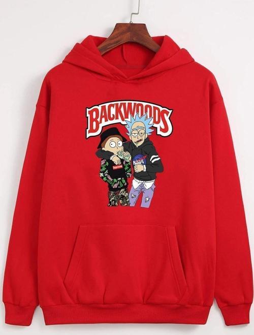 Unisex Backwoods Baskılı Sweatshirt