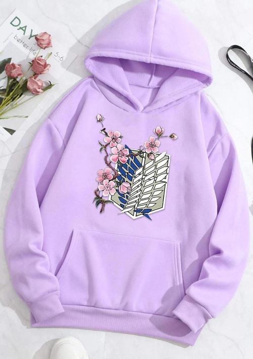 Unisex Flowers Baskılı Sweatshirt