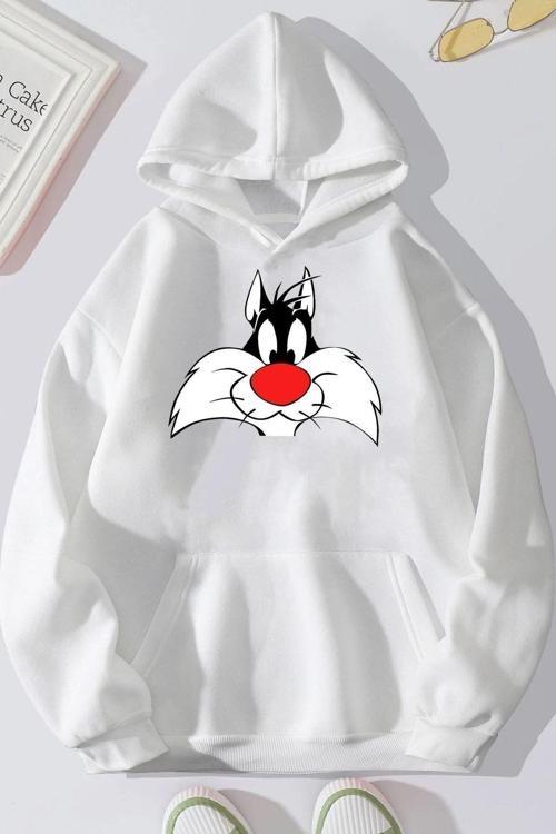 Unisex Sylvester Baskılı Sweatshirt