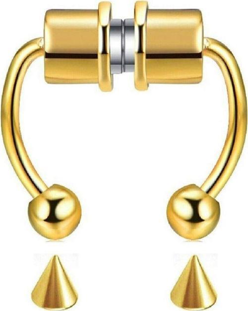 Altın Renk Mıknatıslı Fake Sahte Septum Piercing