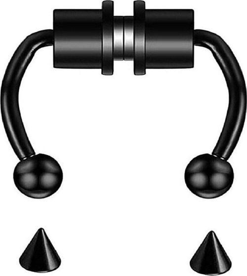 Siyah Renk Mıknatıslı Fake Sahte Septum Piercing Aksesuar