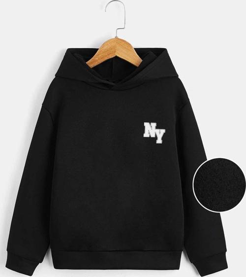 Ny Baskılı Erkek - Kız Çocuk Rahat Kalıp Sweatshirt