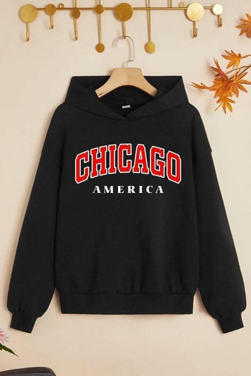 Çocuk Chiago Baskılı Sweatshirt