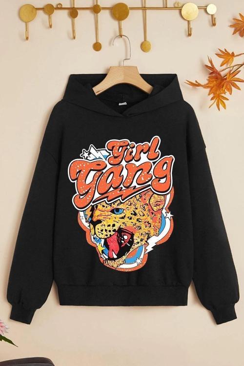 Çocuk Girl Gang Baskılı Sweatshirt