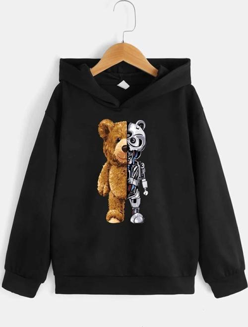 Çocuk Robobear Baskılı Sweatshirt