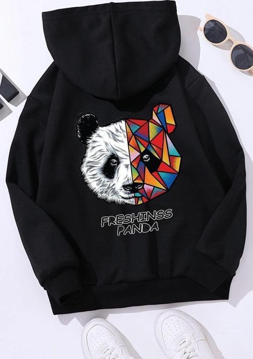Çocuk Panda Sırt Baskılı Sweatshirt